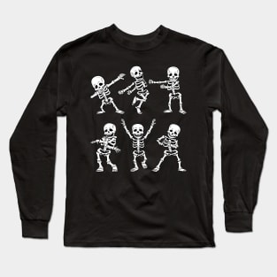 Funny Skeletons Halloween Costume For Boys Girls Kids Long Sleeve T-Shirt